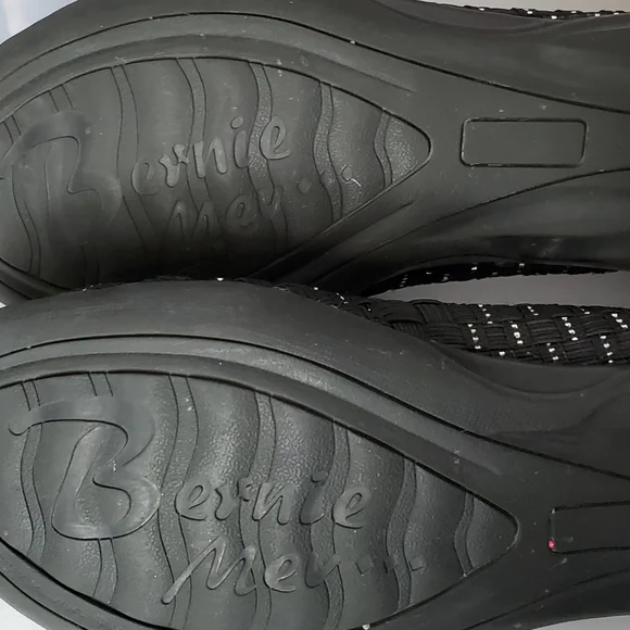 Bernie Mev Black and Silver Flat Size 38 - Picture 11 of 11